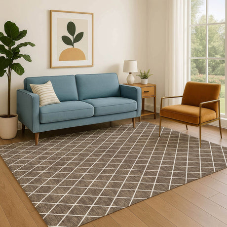 Dalyn The Reserve TR15 Brown Rug shown in a room