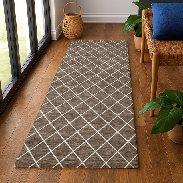 Dalyn The Reserve TR15 Brown Rug shown in a room