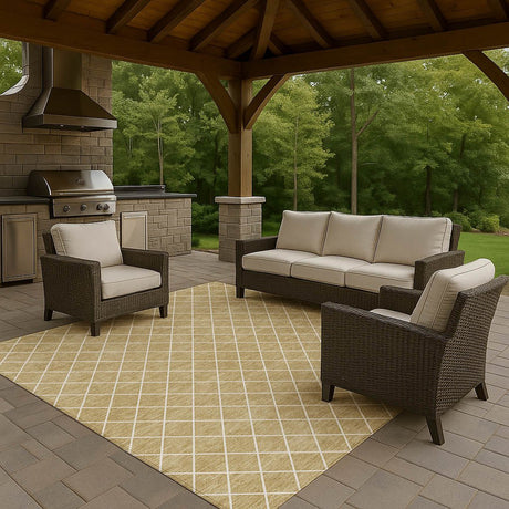 Dalyn The Reserve TR15 Walnut Rug outdoor lifestyle image