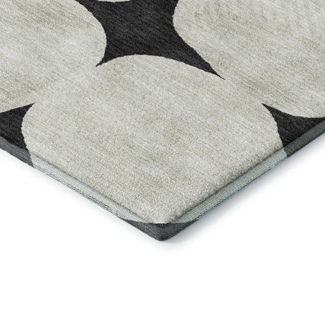 Dalyn The Reserve TR16 Black Rug corner detail