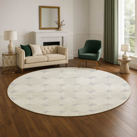 Dalyn The Reserve TR16 Gray Rug shown in a room