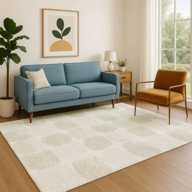 Dalyn The Reserve TR16 Ivory Rug shown in a room