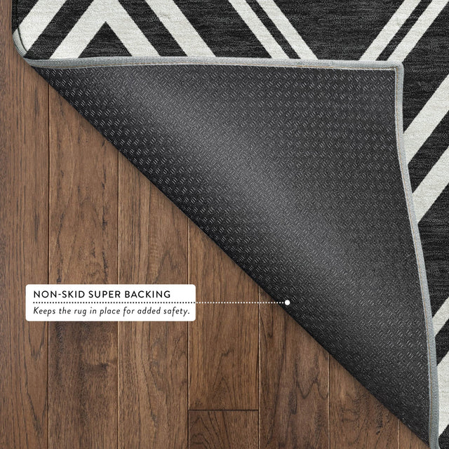 Dalyn The Reserve TR17 Black Rug backing detail