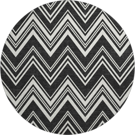 Dalyn The Reserve TR17 Black Rug round rug