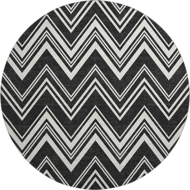 Dalyn The Reserve TR17 Black Rug round rug