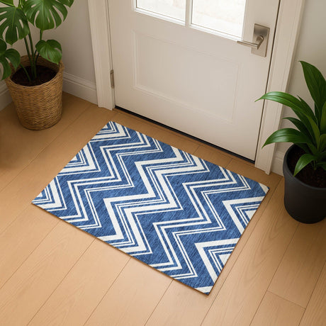 Dalyn The Reserve TR17 Blue Rug shown in a room