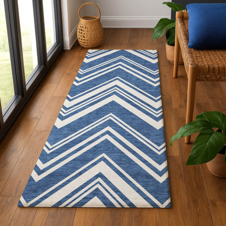 Dalyn The Reserve TR17 Blue Rug shown in a room