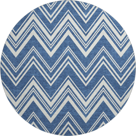 Dalyn The Reserve TR17 Blue Rug round rug