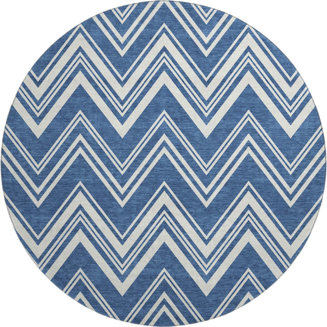 Dalyn The Reserve TR17 Blue Rug round rug