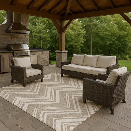 Dalyn The Reserve TR17 Khaki Rug outdoor lifestyle image