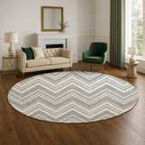 Dalyn The Reserve TR17 Pewter Rug shown in a room