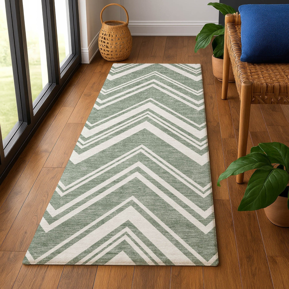 Dalyn The Reserve TR17 Sage Rug shown in a room