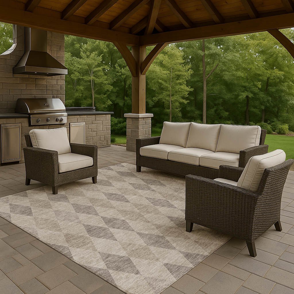 Dalyn The Reserve TR2 Beige Rug outdoor lifestyle image