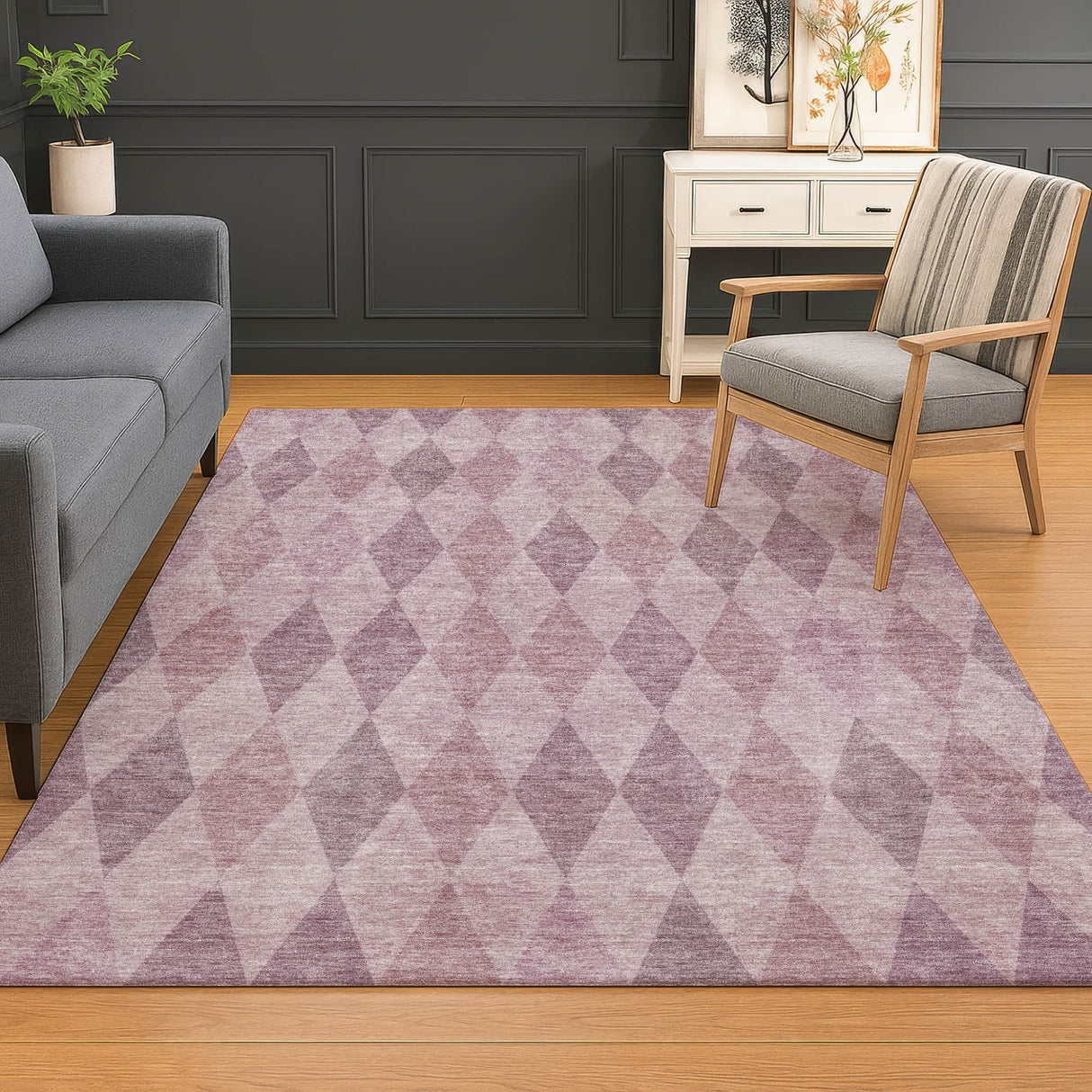 Dalyn The Reserve TR2 Blush Rug shown in a room