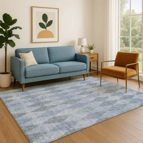 Dalyn The Reserve TR2 Denim Rug shown in a room