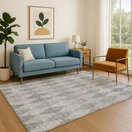 Dalyn The Reserve TR2 Gray Rug shown in a room