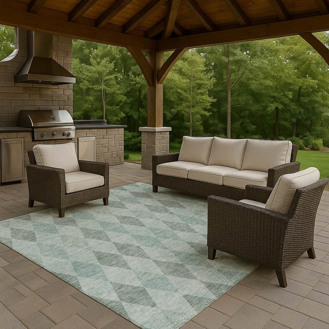 Dalyn The Reserve TR2 Teal Rug outdoor lifestyle image