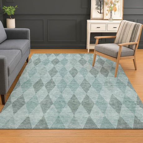 Dalyn The Reserve TR2 Teal Rug shown in a room