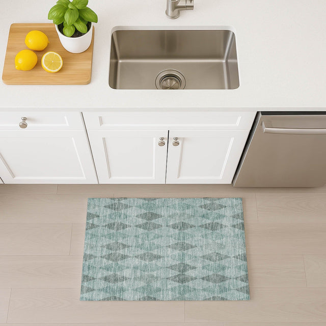 Dalyn The Reserve TR2 Teal Rug shown in a room