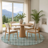 Dalyn The Reserve TR2 Teal Rug shown in a room