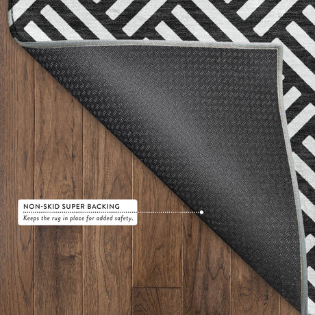 Dalyn The Reserve TR3 Black Rug backing detail