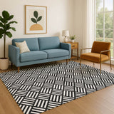 Dalyn The Reserve TR3 Black Rug shown in a room