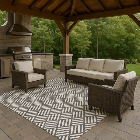 Dalyn The Reserve TR3 Charcoal Rug outdoor lifestyle image