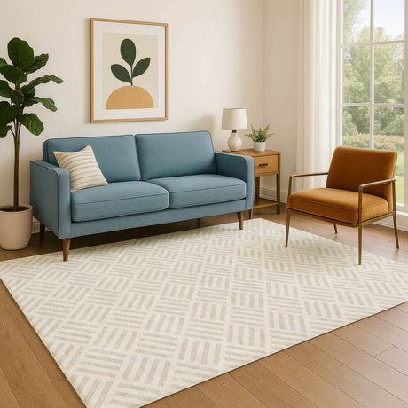 Dalyn The Reserve TR3 Ivory Rug shown in a room