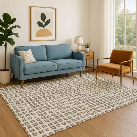 Dalyn The Reserve TR4 Brown Rug shown in a room