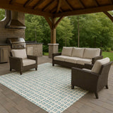 Dalyn The Reserve TR4 Teal Rug outdoor lifestyle image