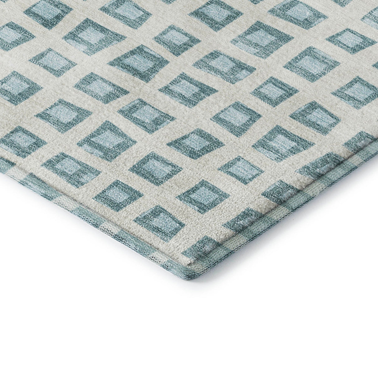 Dalyn The Reserve TR4 Teal Rug corner detail