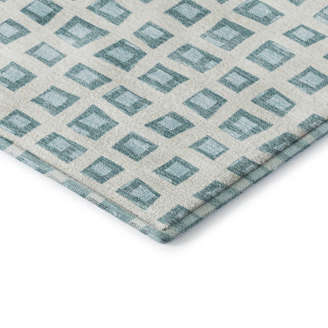 Dalyn The Reserve TR4 Teal Rug corner detail