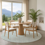 Dalyn The Reserve TR4 Teal Rug shown in a room