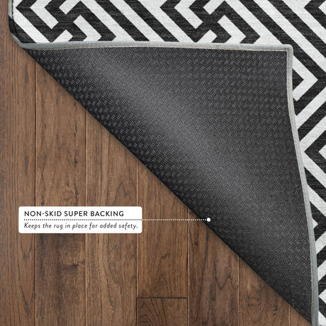 Dalyn The Reserve TR5 Black Rug backing detail