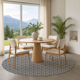 Dalyn The Reserve TR5 Black Rug shown in a room