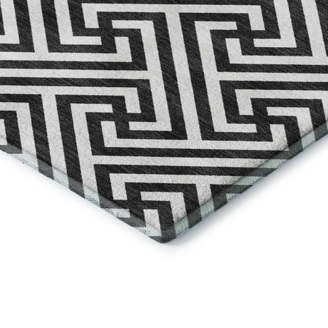 Dalyn The Reserve TR5 Black Rug corner detail