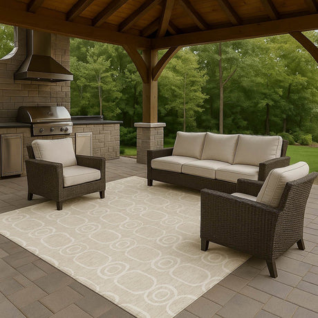 Dalyn The Reserve TR6 Beige Rug outdoor lifestyle image