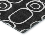 Dalyn The Reserve TR6 Black Rug corner detail