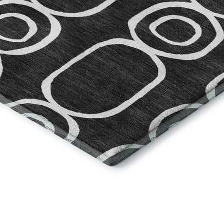 Dalyn The Reserve TR6 Black Rug corner detail
