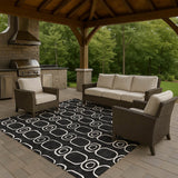 Dalyn The Reserve TR6 Black Rug outdoor lifestyle image