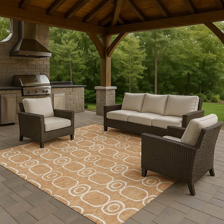 Dalyn The Reserve TR6 Copper Rug outdoor lifestyle image