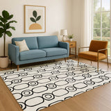 Dalyn The Reserve TR6 Ivory Rug shown in a room