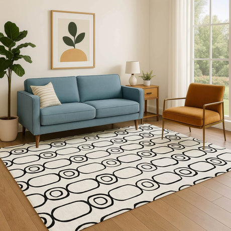 Dalyn The Reserve TR6 Ivory Rug shown in a room