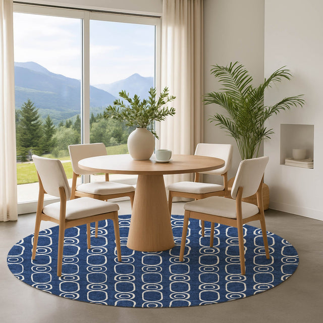 Dalyn The Reserve TR6 Navy Rug shown in a room