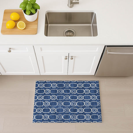 Dalyn The Reserve TR6 Navy Rug shown in a room