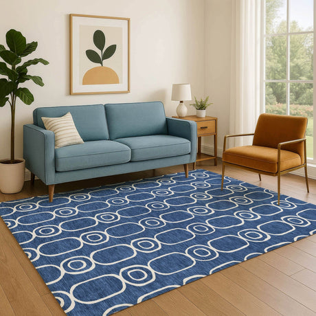 Dalyn The Reserve TR6 Navy Rug shown in a room