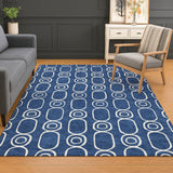 Dalyn The Reserve TR6 Navy Rug shown in a room