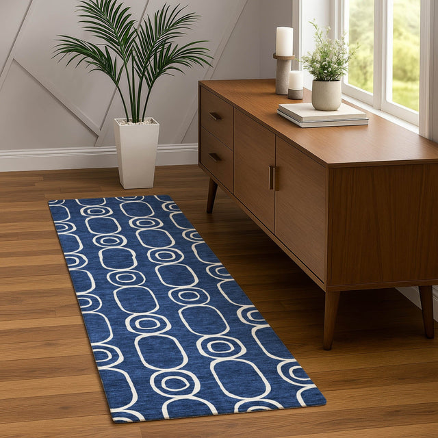 Dalyn The Reserve TR6 Navy Rug shown in a room