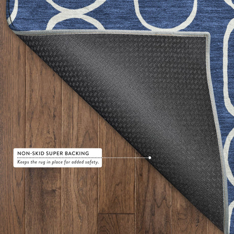 Dalyn The Reserve TR6 Navy Rug backing detail