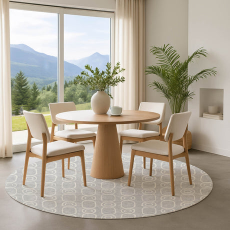 Dalyn The Reserve TR6 Silver Rug shown in a room